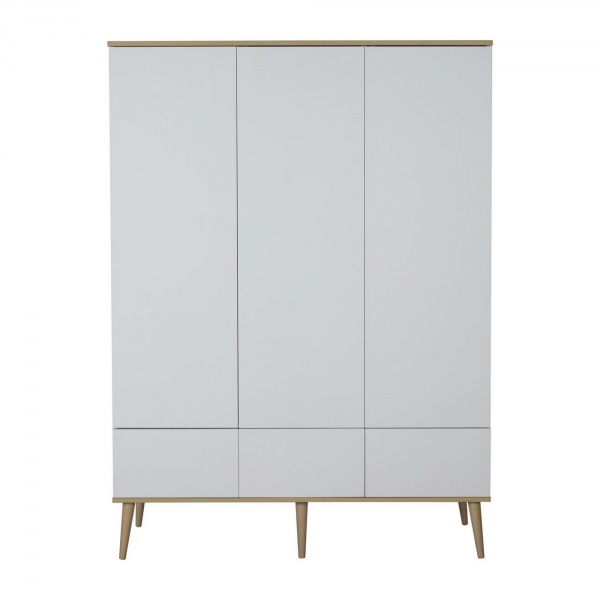 Armoire 3 portes flow white et oak Quax