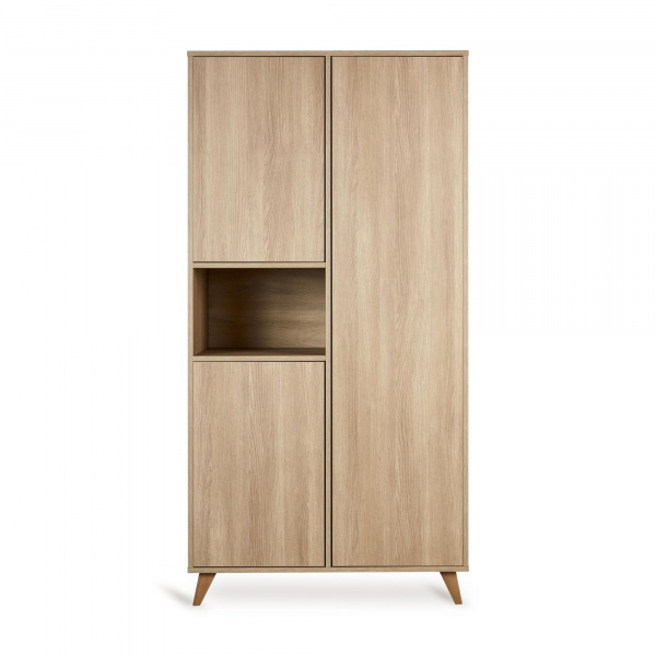 Armoire 3 portes 1 niche loft honey ash Quax