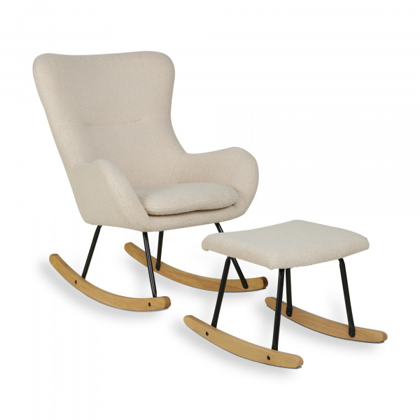 Fauteuil d'allaitement basic bouclette beige Quax