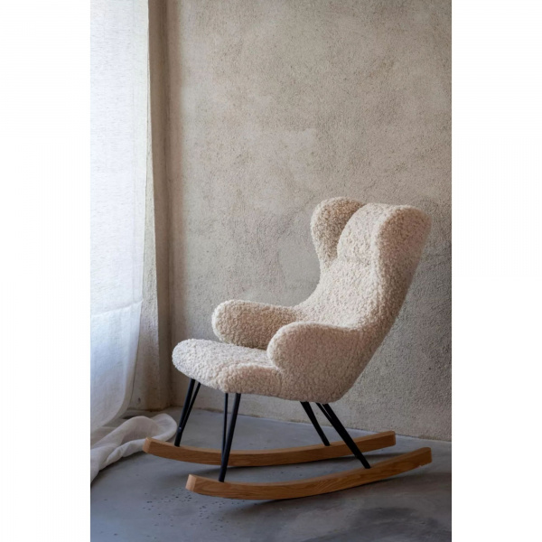 Fauteuil à bascule enfant luxe teddy bouclettes Quax
