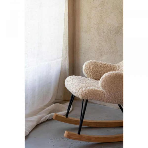 Fauteuil à bascule enfant luxe teddy bouclettes Quax