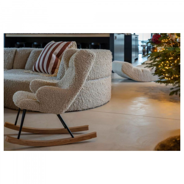Fauteuil à bascule enfant luxe teddy bouclettes Quax