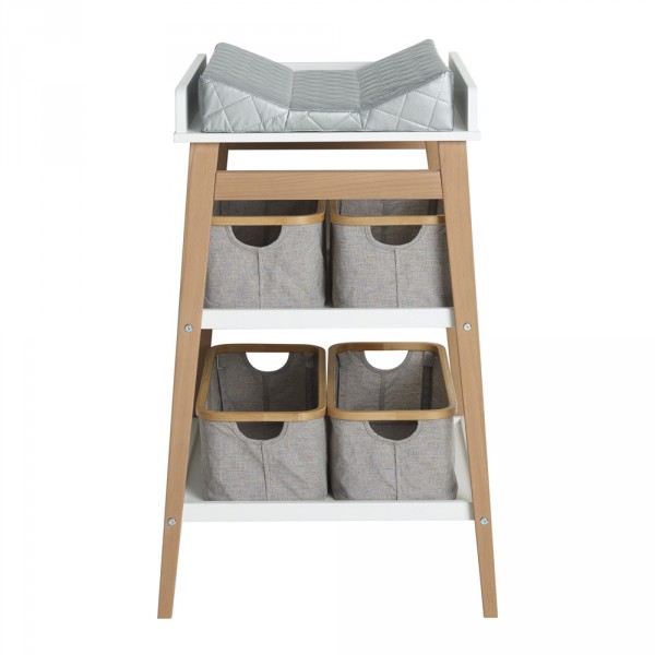 Table à langer hip blanc/naturel Quax