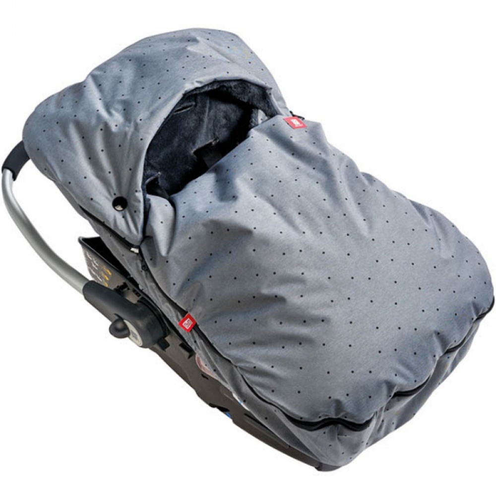 Poussette Chanceliere Couverture Enveloppante Universelle Bebe Nid d'ange  Hiver pour Siège Auto Gris Clair