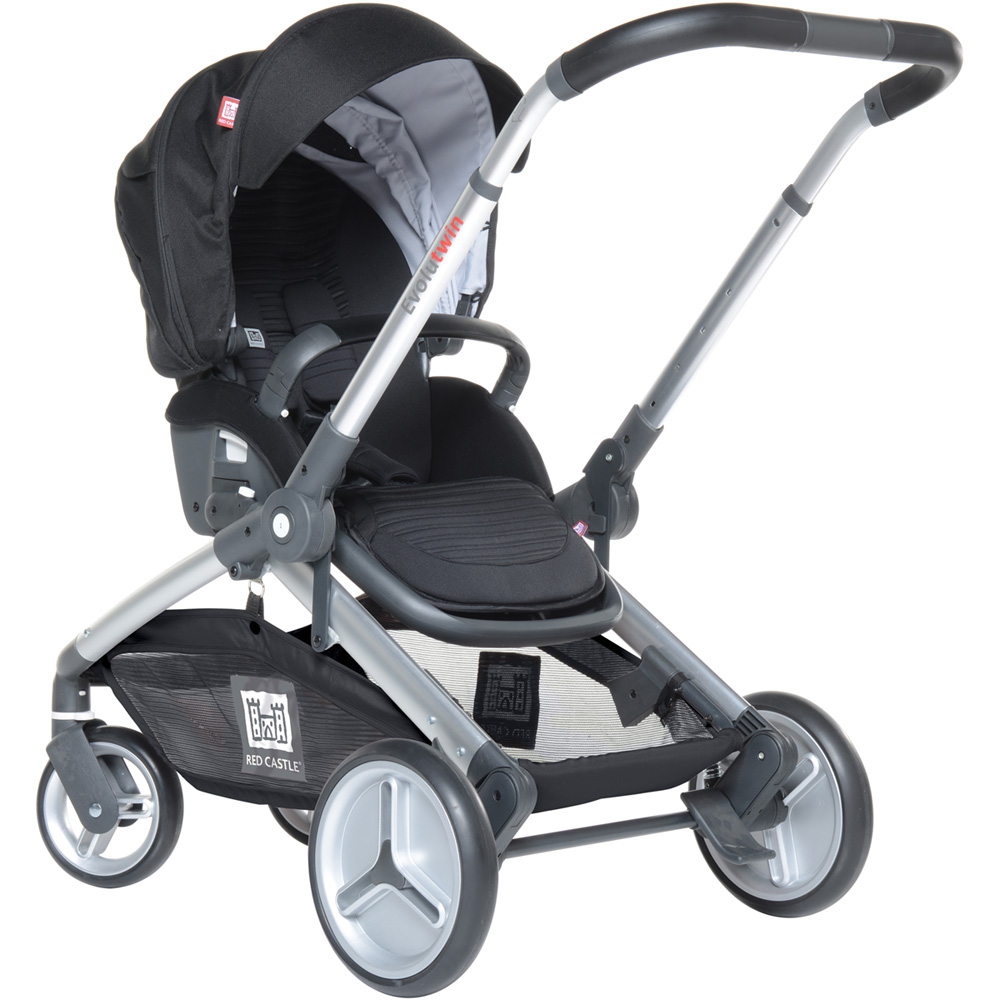red castle poussette double evolutwin taupe