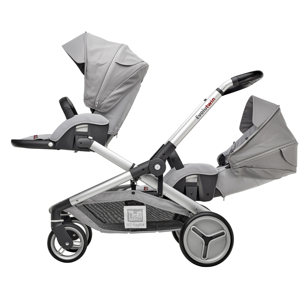 red castle poussette double evolutwin taupe