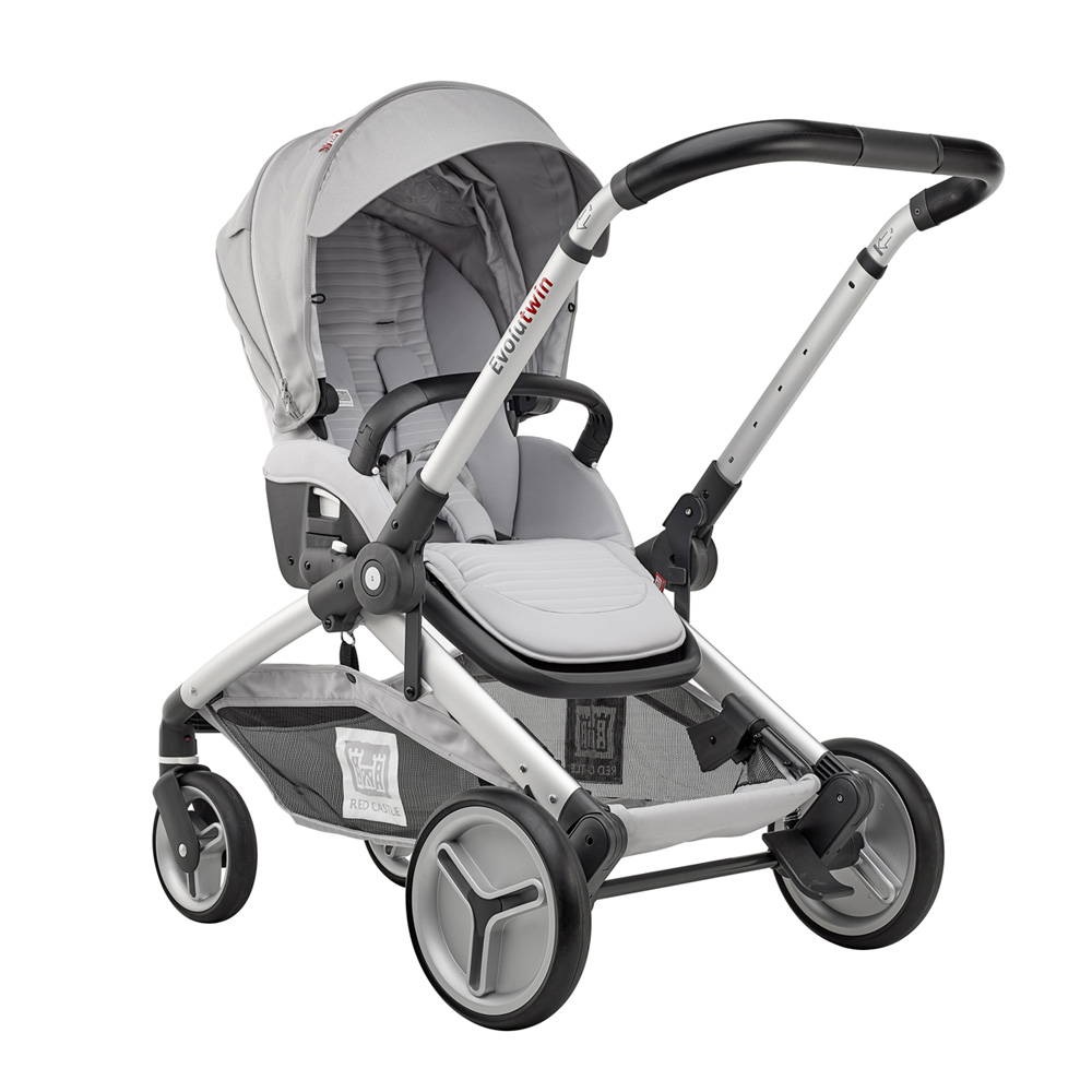 red castle poussette double evolutwin taupe