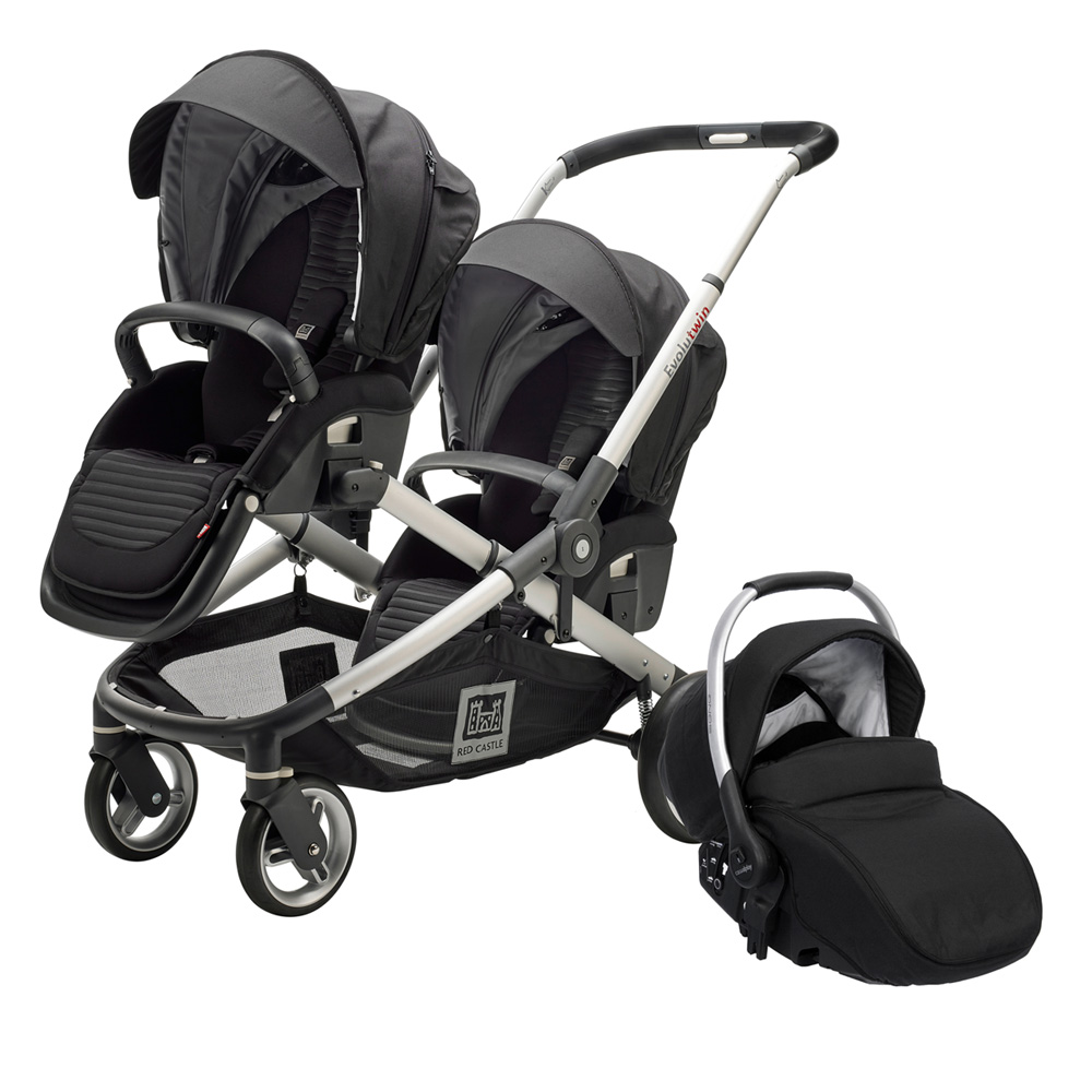 poussette double avec 1 coque