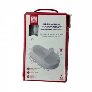 Les imparfaits - drap housse cocoonababy fleur de coton gris Red castle