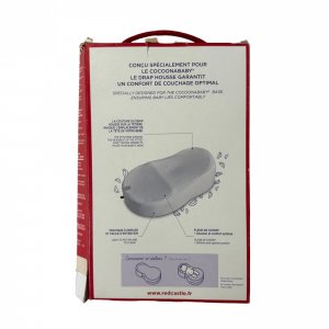 Les imparfaits - drap housse cocoonababy fleur de coton gris Red castle