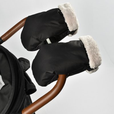 Moufles pour poussette noir