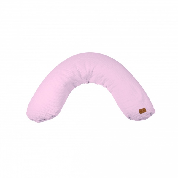 Coussin d'allaitement big flopsy fleur de coton rose dragée