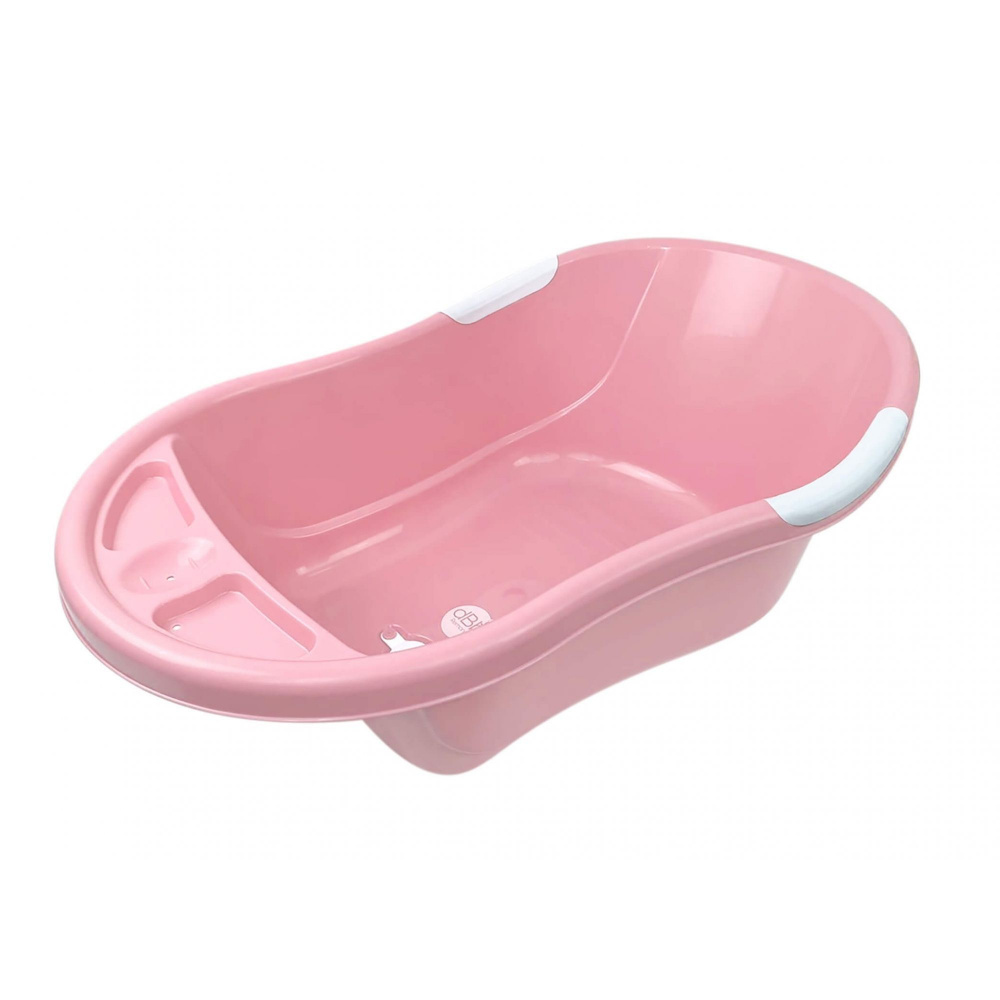 Baignoire bébé rose avec réducteur intégré & pied + tuyau