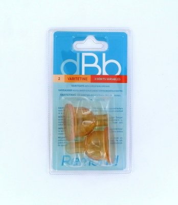 DBB REMOND Lot de 2 vari-tétines caoutchouc 3 positions
