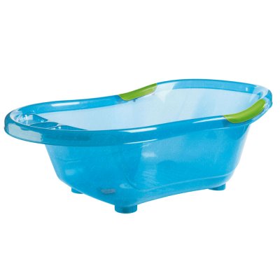 Baignoire bébé bleue pailletée avec vidange