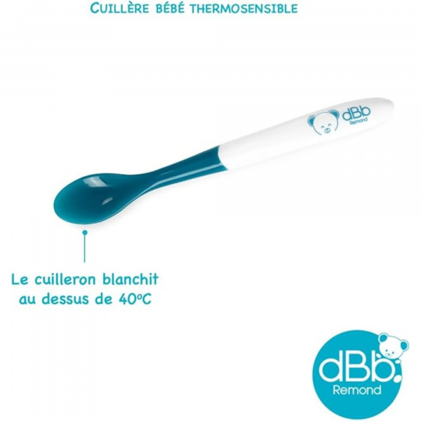 Cuillère thermosensible blanc & turquoise Dbb remond