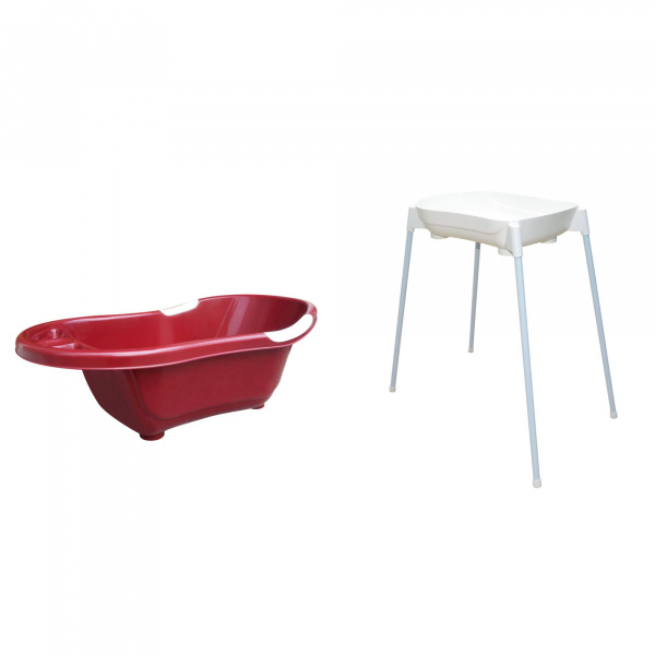 Baignoire bébé blanche avec vidange + grand support de baignoire Dbb remond