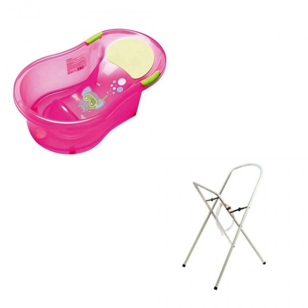 Baignoire 0-6 mois blanche avec transat intégré + petit support de baignoire Dbb remond