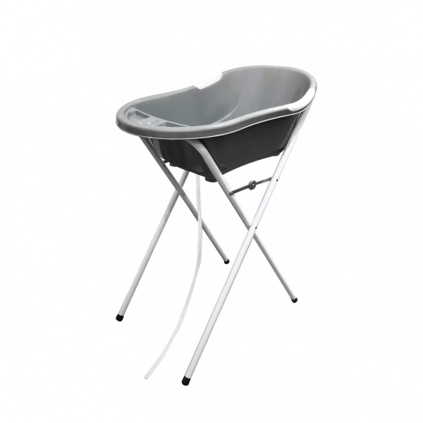 Baignoire bébé blanche avec vidange + grand support de baignoire Dbb remond