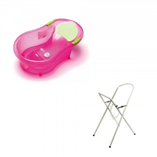 Baignoire 0-6 mois blanche avec transat intégré + petit support de baignoire Dbb remond