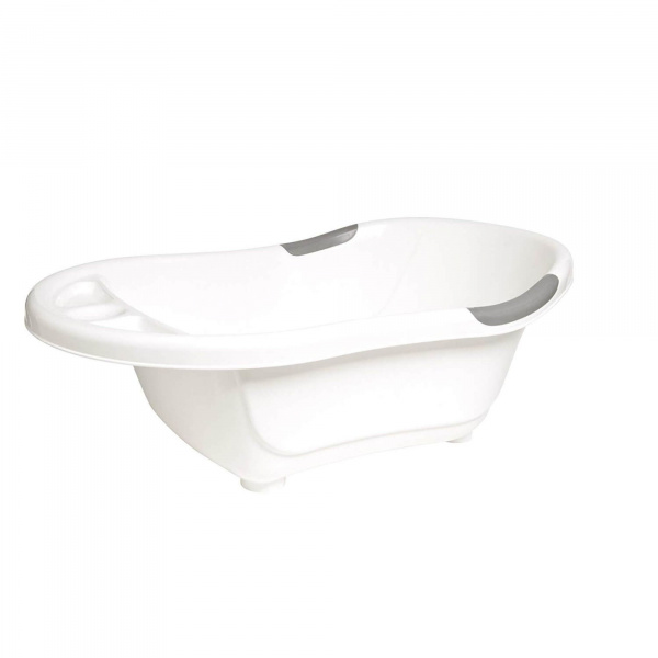 Baignoire bébé blanche avec vidange + grand support de baignoire Dbb remond