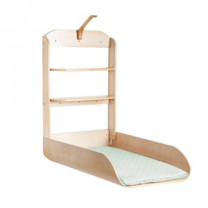 Les imparfaits - table à langer murale avec matelas à langer frosty green Roba