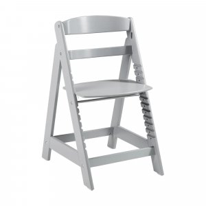 Chaise haute évolutive sit up click bois taupe laqué Roba