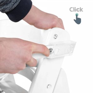 Chaise haute évolutive sit up click & fun bois blanc Roba