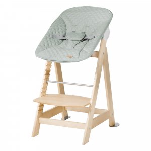 Chaise haute évolutive 2en1 born up naturel vert givré Roba