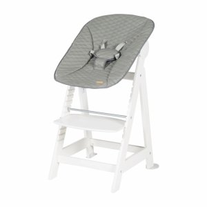 Chaise haute évolutive 2en1 born up blanc stone steppé Roba
