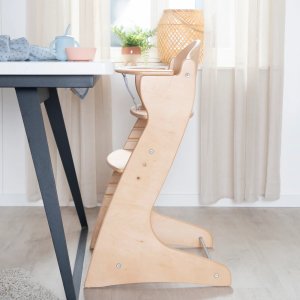 Chaise haute évolutive chill up bois naturel Roba