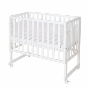 Berceau cododo 3 en 1 blanc avec matelas et barrière en maille Roba
