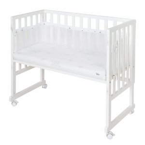 Berceau cododo 3 en 1 blanc avec matelas et barrière en maille Roba