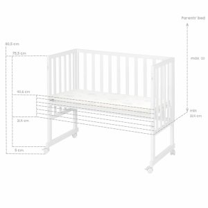 Berceau cododo 3 en 1 bois blanc avec matelas Roba