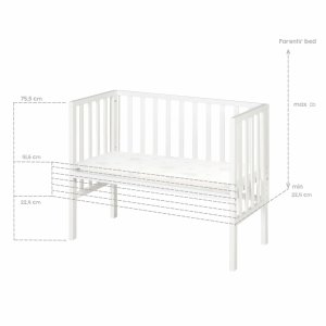 Berceau cododo 2 en 1 bois blanc avec matelas Roba