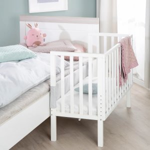 Berceau cododo 2 en 1 bois blanc avec matelas Roba