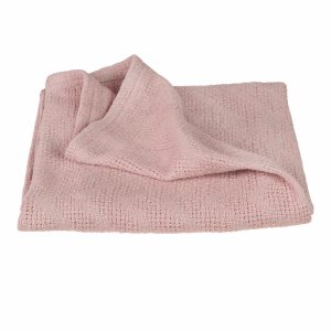 Couverture bébé tricot 80x80 cm rose/mauve Roba