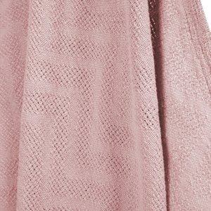 Couverture bébé tricot 80x80 cm rose/mauve Roba