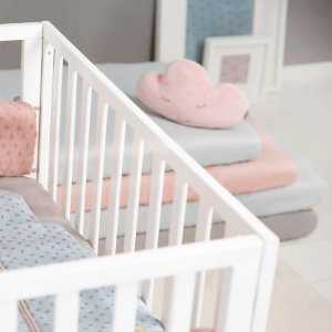 Drap-housse en jersey 40x90cm - 45x90cm lil planet bleu clair Roba