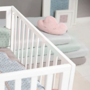 Drap-housse en jersey 40x90cm - 45x90cm lil planet frosty green Roba