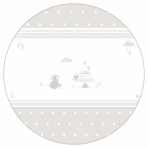 Parc bébé 75 x 100 cm blanc et tapis de parc indibear Roba