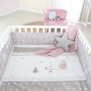 Parc bébé 100 x 100 cm blanc et tapis de parc indibear Roba