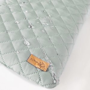 Parc bébé 75 x 100 cm bois naturel et tapis de parc vert Roba