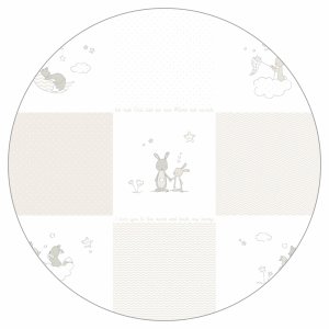 Parc bébé 75 x 100 cm blanc et tapis de parc fox & bunny Roba