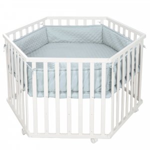 Tapis de parc bébé hexagonal bleu clair Roba