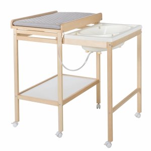 Table à langer avec baignoire baby pool et matelas à langer gris Roba