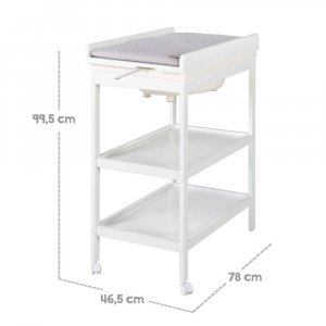 Table à langer pliable avec baignoire baby pool et matelas à langer roba style gris Roba