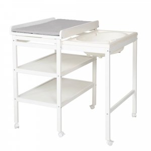 Table à langer avec baignoire baby pool et matelas à langer roba style gris Roba