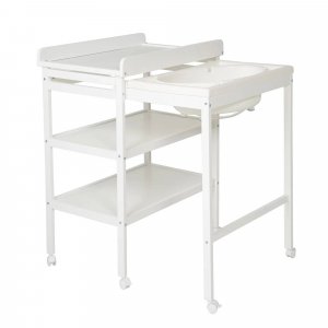 Table à langer avec baignoire baby pool et matelas à langer roba style gris Roba