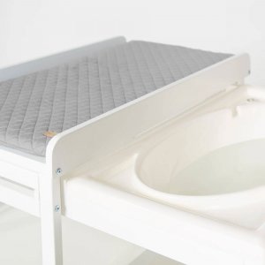 Table à langer avec baignoire baby pool et matelas à langer roba style gris Roba